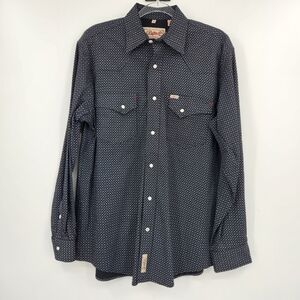 Rafter C Pro Flex 45 Performance Button Front Shirt Mens Size Medium Black